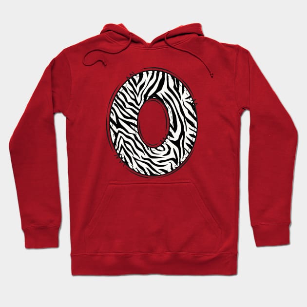 Zebra Letter O Hoodie by Xtian Dela ✅